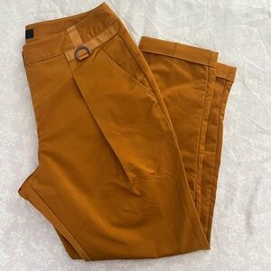guess orange satin pants